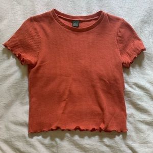 Orange wild fable target lettuce trim crop top